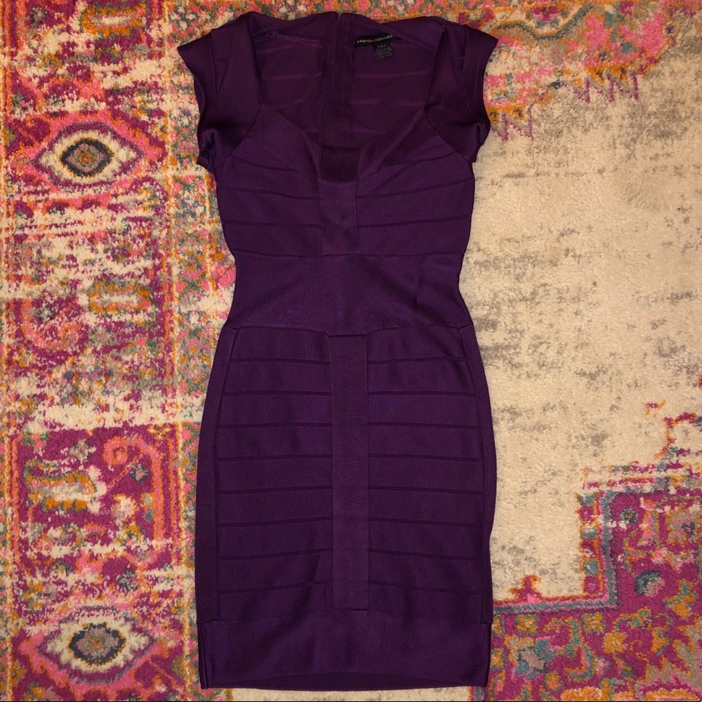 French Connection Plum Bandage Dress
